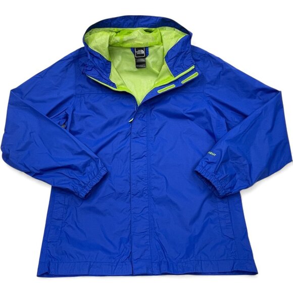 The North Face Blue HyVent Hooded Windbreaker Jacket Boys Youth XL 18-20 - Picture 2 of 10